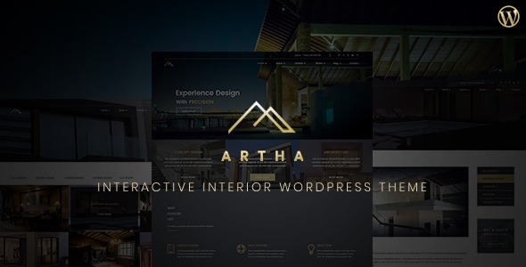 Artha v1.1 交互式室内设计WordPress主题 - 现代家居展示解决方案