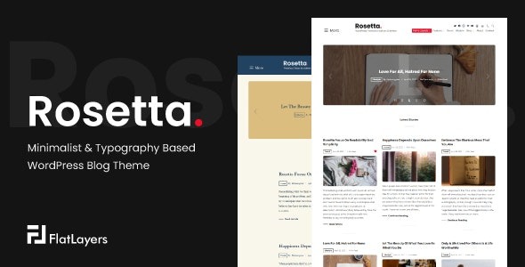 Rosetta (v1.5) 极简主义与排版风格的WordPress博客主题