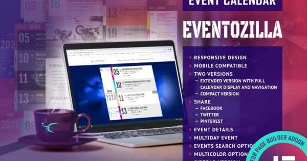 EventoZilla - 活动日历 - Elementor小工具插件 v1.9.0 | WordPress活动管理插件