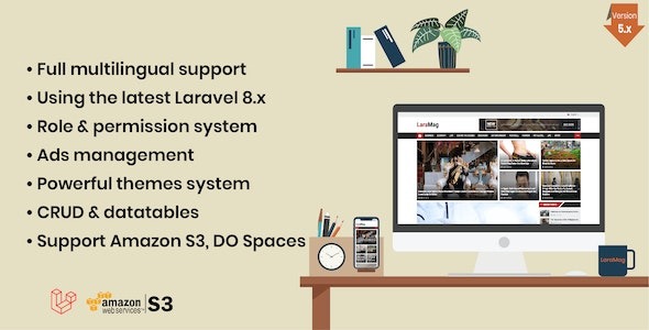LaraMag v7.5.0 Laravel新闻杂志多语言系统 - 专业新闻杂志网站解决方案