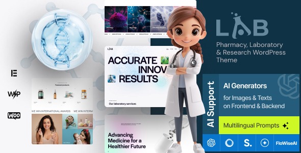 Lab v1.0 Pharmacy, Laboratory & Research WordPress Theme - 医药实验室研究WordPress主题