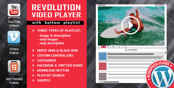 Revolution Video Player With Bottom Playlist v2.9.1 - 底部播放列表视频播放器