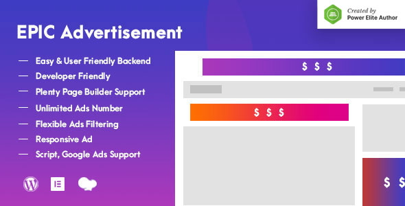 Epic Advertisement WordPress插件及Elementor和WPBakery Page Builder扩展插件 v1.0.1