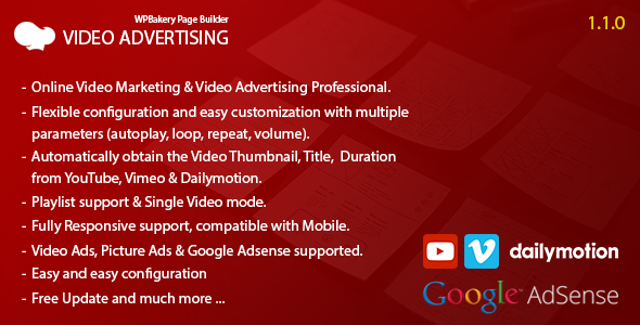 Video Advertising (v1.1.0) Addon For WPBakery Page Builder - 视频广告扩展插件