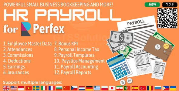 HR Payroll module for Perfex CRM v1.0.9 - Perfex CRM人力资源与薪资管理模块