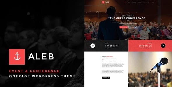 Aleb (v1.4.6) 活动会议单页WordPress主题