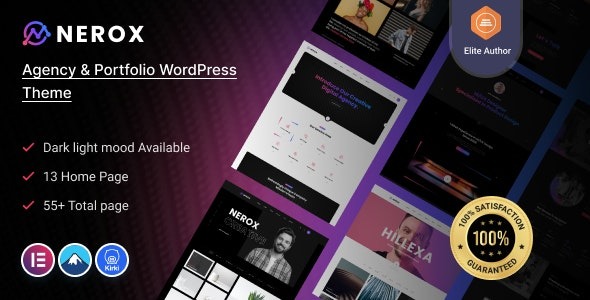 Nerox (v1.0.8) 机构与作品集WordPress主题 + RTL支持