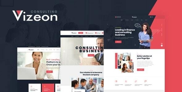 Vizeon v1.1.7 Business Consulting WordPress Themes 商业咨询企业网站主题