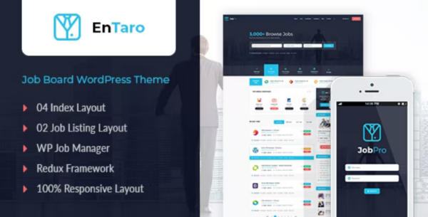 Entaro v3.35 招聘门户WordPress主题 - 专业职位招聘网站模板