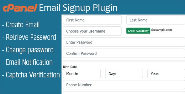 Cpanel Email Signup Plugin v4.3 - 高效的cPanel邮箱注册与登录解决方案
