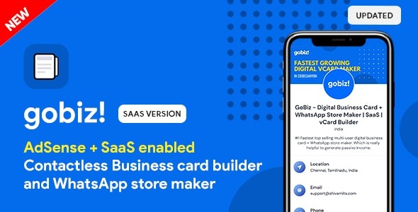 GoBiz v13.0.0 数字名片 + WhatsApp商店生成器 | SaaS | 名片制作工具