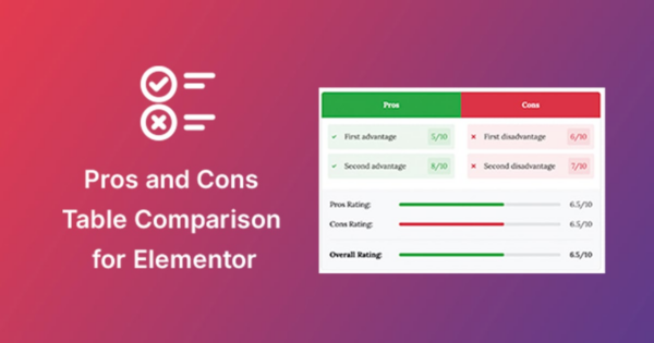 Pros & Cons Widget for Elementor v1.2.0 - Elementor优缺点小工具