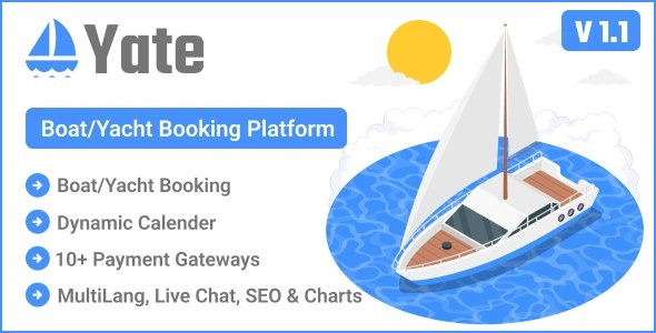 Yate v2.0.0 Boat/Yacht Booking Platform - 游艇预订平台主题