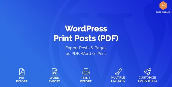 WordPress Print Posts & Pages (PDF) v1.5.12 - WordPress文章和页面打印与PDF生成插件