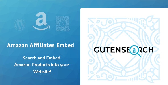 GutenSearch v1.0.2 Amazon Affiliates Products Search and Embed - WordPress亚马逊联盟产品搜索与嵌入插件