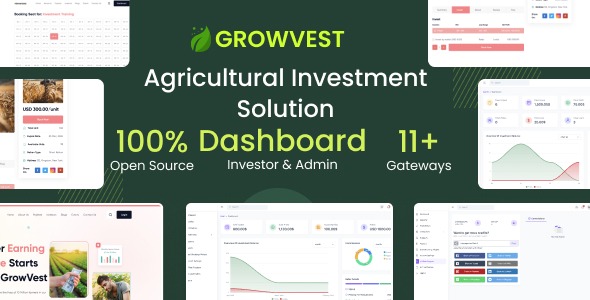 GrowVest v1.2 农业HYIP投资解决方案 - 高效农业投资管理工具