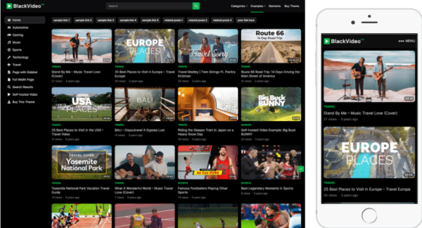 BlackVideo Pro v1.0.4 - 专业黑色视频WordPress主题