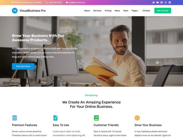 VisualBusiness Pro v1.0.7 - 专业视觉商业WordPress主题