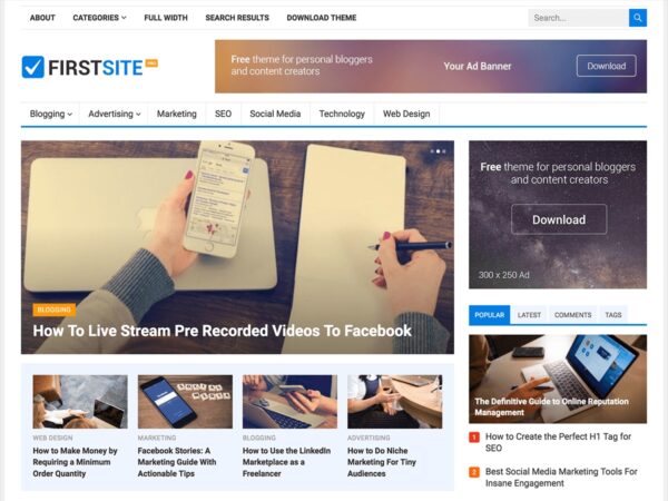 FirstSite Pro (v1.0.4) WPEnjoy Theme - 专业WordPress多用途主题