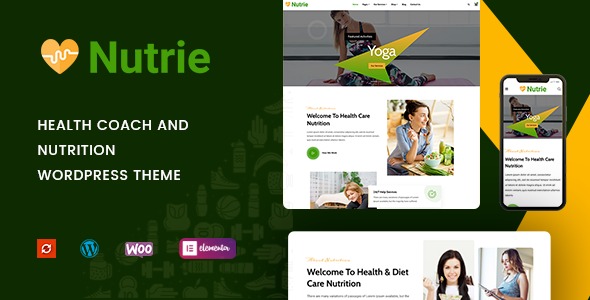 Nutrie v1.0.9 健康教练与营养WordPress主题 - 专业健康饮食网站设计