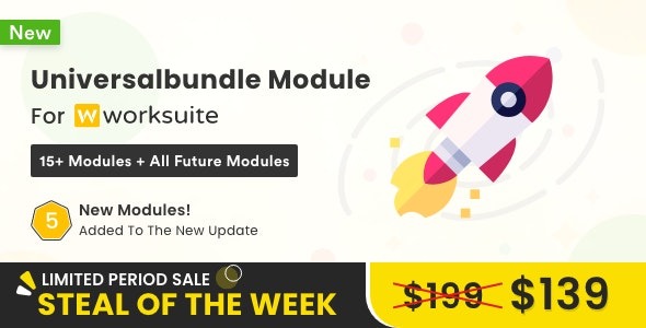 Universal Modules Bundle for Worksuite CRM v1.2.3 - Worksuite CRM通用模块扩展包