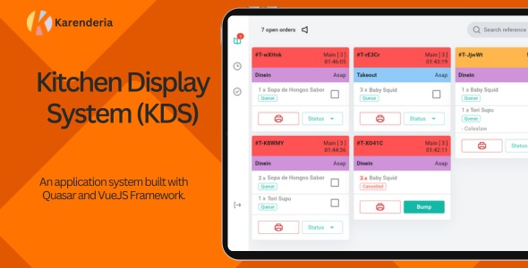 Karenderia Kitchen Display System v1.0.1 - 餐厅厨房显示系统解决方案