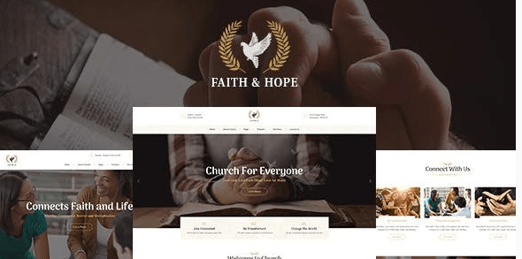 Faith & Hope (v2.11.0) 现代教堂与宗教非营利主题