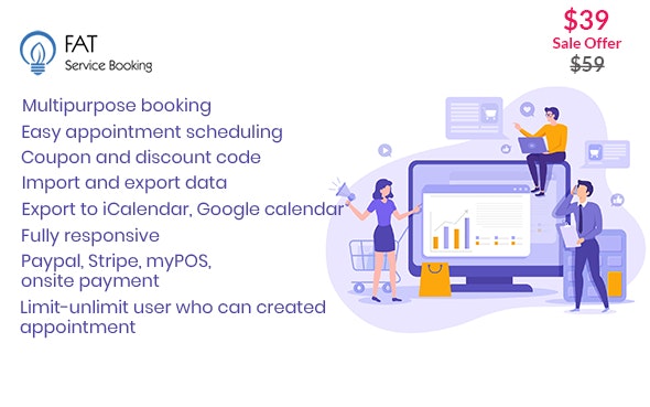 Fat Services Booking 5.0 - 自动预订和在线安排