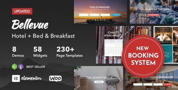 Bellevue 4.1.6 - 酒店住宿早餐预订Wordpress主题