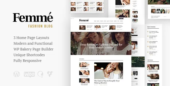 Femme 1.3.3 - 时尚杂志博客网站WordPress主题