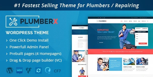 Plumber (v10.1) 建筑与维修WordPress主题