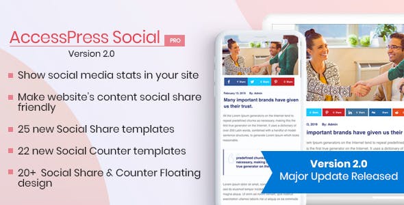 AccessPress Social Pro 2.2.1 - WordPress插件