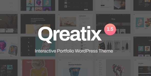 Qreatix 1.6.6 开心版 - 交互式作品展示网站WordPress主题