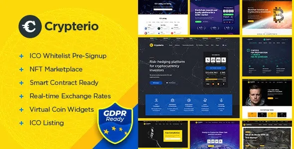 Crypterio (v2.4.10) NFT和加密货币着陆页WordPress主题