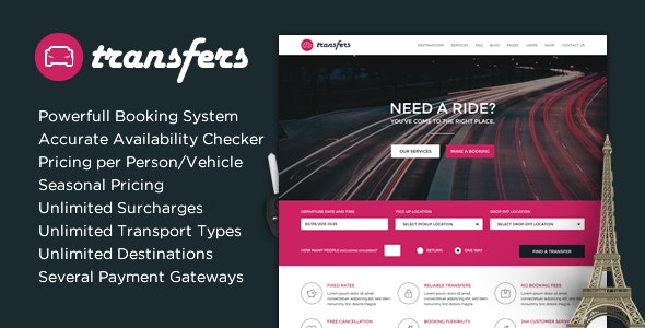Transfers 1.41 -汽车租赁网站WordPress主题