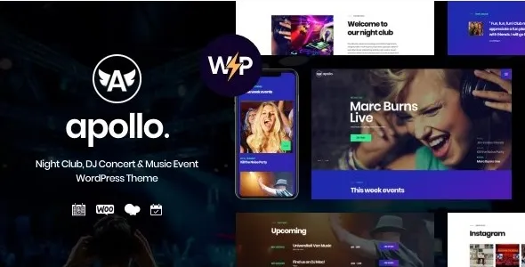 Apollo 1.3.6 - 夜总会DJ音乐会活动WordPress主题