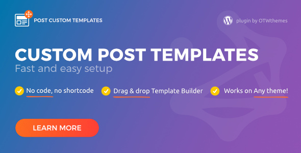 Post Custom Templates Pro 1.9 - WordPress插件