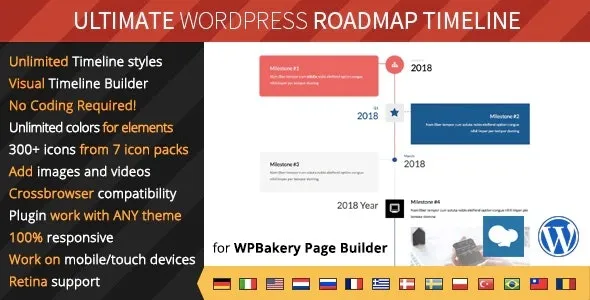 Ultimate Roadmap Timeline v1.0.1 - 响应式WordPress时间线插件