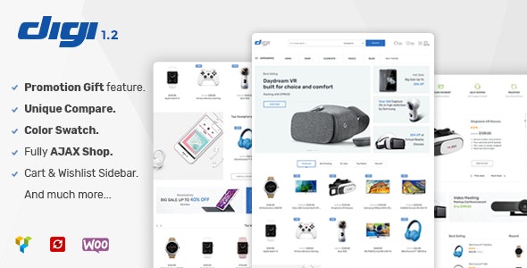 Digi 1.7.9 - 数码电器网上商店WooCommerce主题