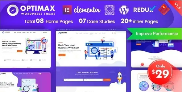 Optimax 2.0 - SEO & 搜索引擎优化网站WordPress主题