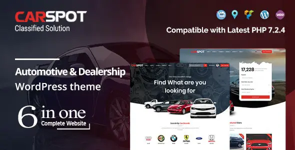 CarSpot v2.4.4 汽车经销商WordPress分类主题 - 专业汽车销售与分类平台
