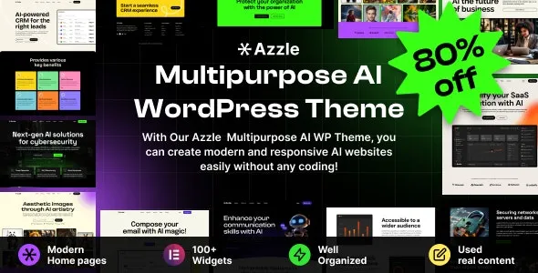 Azzle (v1.0.1) AI技术与创业企业WordPress主题