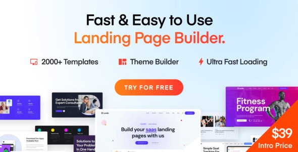 Landio 2.0.5 - 多用途登录页WordPress主题