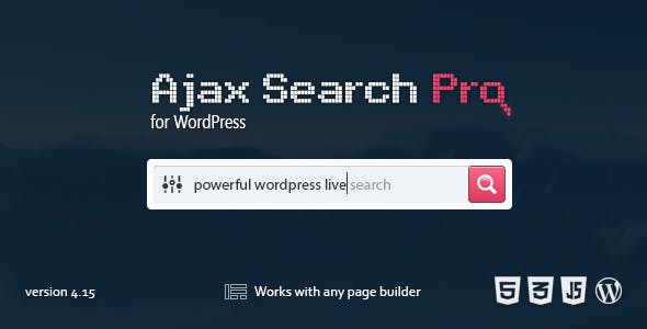 Ajax Search Pro 4.26.2 - 实时WordPress搜索&筛选器插件