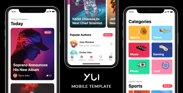 Yui v2.2 Mobile Template - 新闻杂志移动端模板 (2023年8月21日更新)