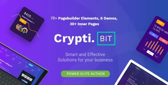 CryptiBIT 1.4 - 技术，加密货币，ICO/IEO登录页面WordPress主题