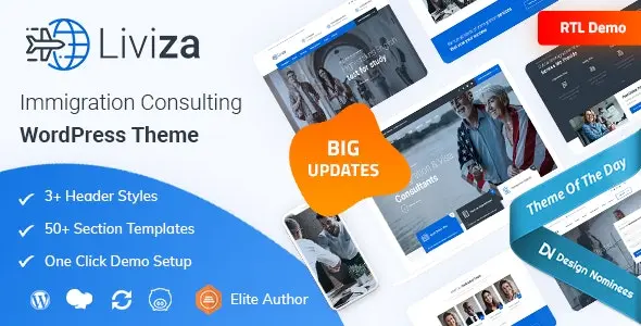 Liviza 3.1.0 - 海外移民咨询网站WordPress主题
