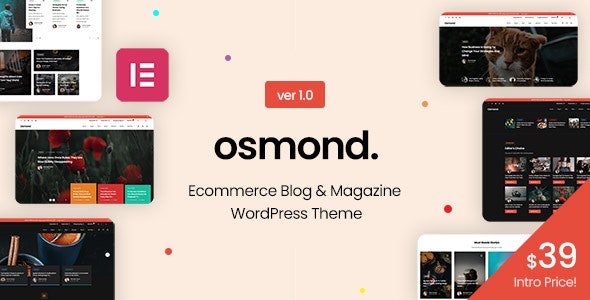 Osmond 1.0.1 开心版 - 电子商务杂志新闻博客WordPress主题