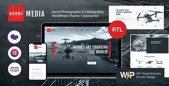 Drone Media (v2.2.0) 无人机航拍摄影与视频WordPress主题