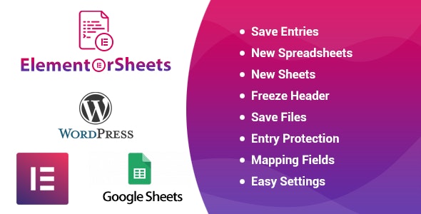 Elementor Pro Form Google Spreadsheet Addon 4.1